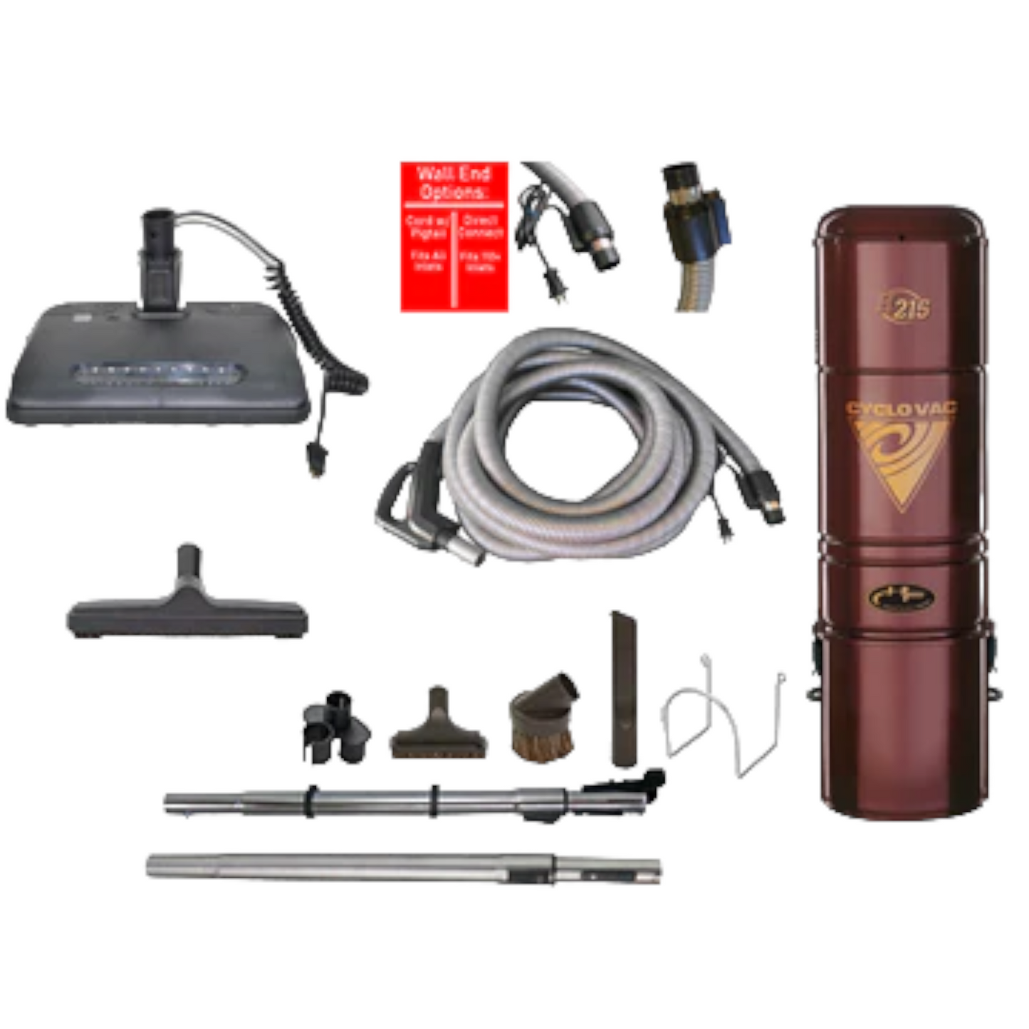 Cyclovac H215 Complete Central Vacuum Package with EL6 Power Head