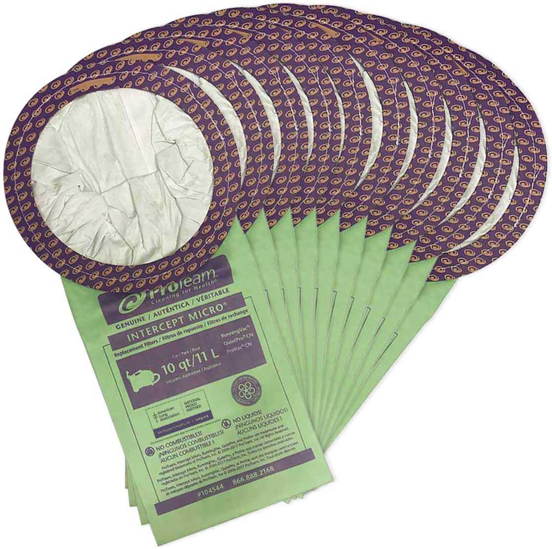 ProTeam 10 Qt Vacuum Bags for ProClean, RunningVac, QuietPro & ProVac - 10 Pack