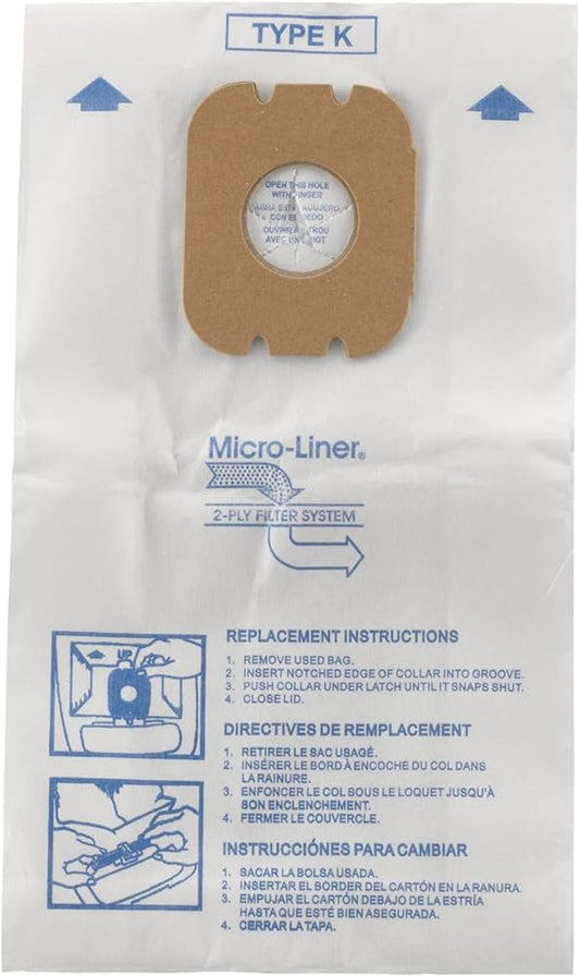 Vacuum Bags for Hoover Type K Canisters - 3 Pack