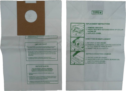 Vacuum Bags for Hoover Dimension Type M Canisters - 3 Pack