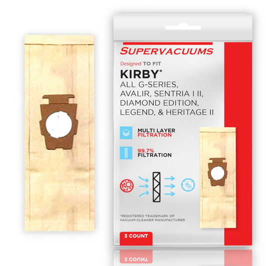 Supervacuums Micro Filtration Paper Vacuum Bags for Kirby Upright Vacuum Cleaners