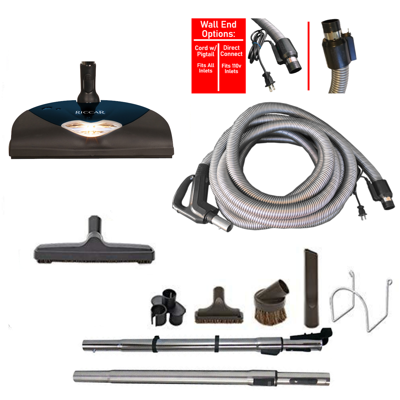Supervacuums Central Vacuum Attachment Kit with Riccar L7 Powerhead