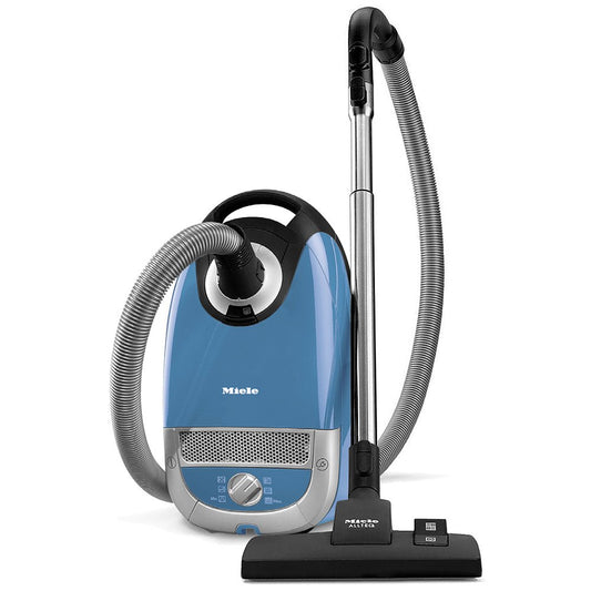 Miele Complete C2 Hard Floor Canister Vacuum Cleaner with SBD285-3 Combination Rug & Floor Tool + SBB400-3 Parquet Twister XL Floor Brush - Tech Blue