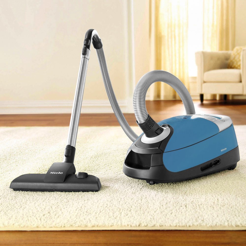 Miele Complete C2 Hard Floor Canister Vacuum Cleaner with SBD285-3 Combination Rug & Floor Tool + SBB400-3 Parquet Twister XL Floor Brush - Tech Blue