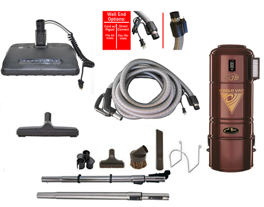 Cyclovac H725 Complete Central Vacuum Package with EL6 Power Head