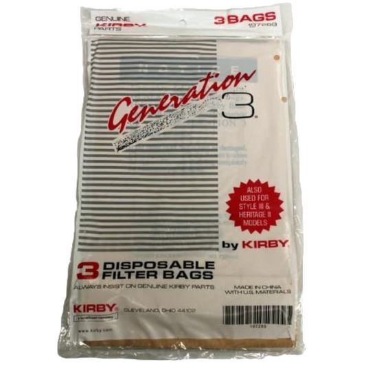 Kirby Style G3 Disposable Filter Vacuum Bags - 3 Pack
