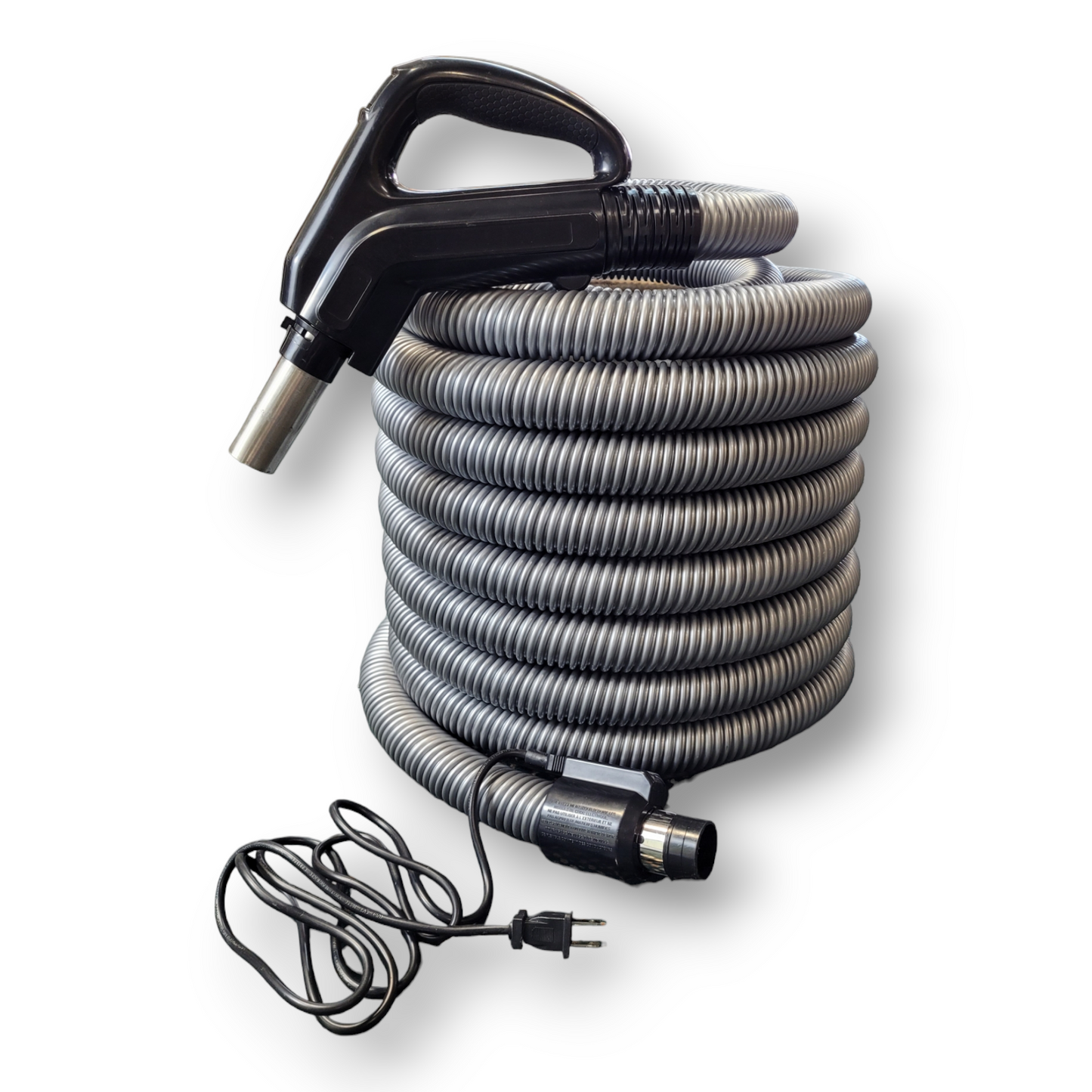 Supervacuums Superhose Universal Dual Voltage Central Vacuum Hose - Direct Connect and Plug - 37 Feet