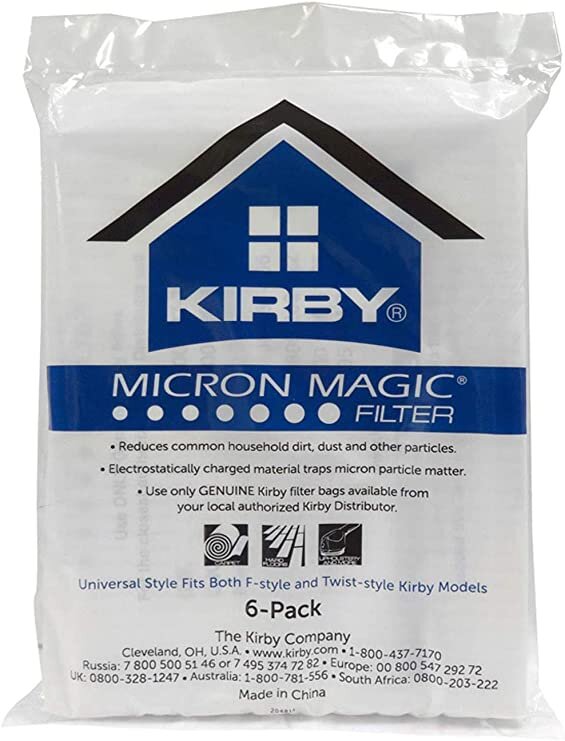 Kirby Universal Hepa Vacuum Bags with Micron Magic - 6 Pack - 204811